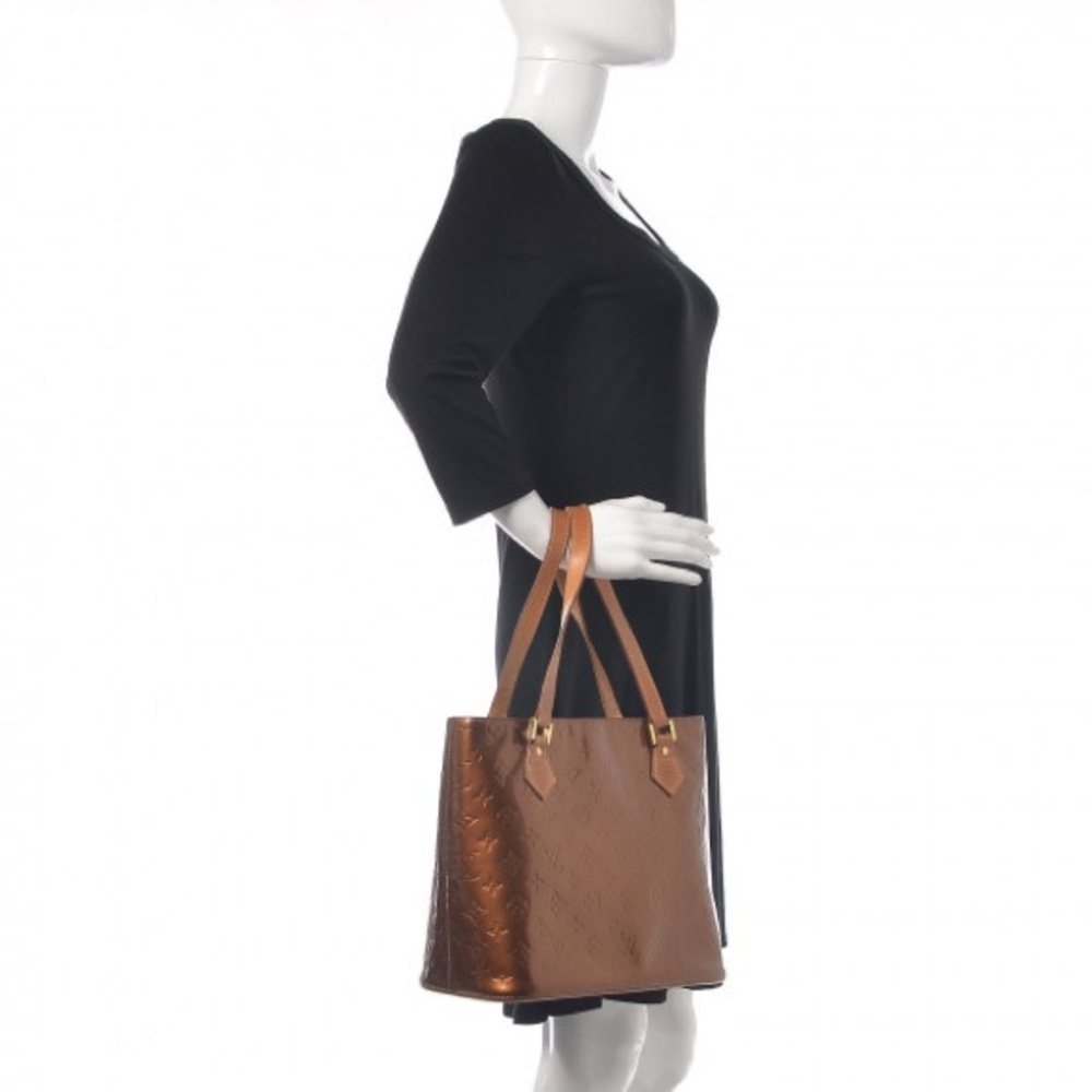 Louis Vuitton Bronze Vernis Structured Tote Bag - Picture 2 of 5